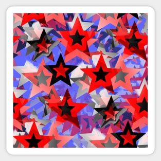 Festive red and blue stars Sticker